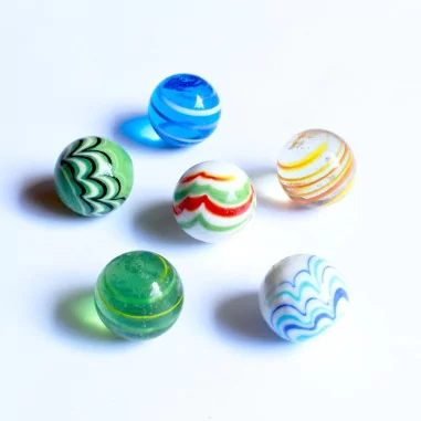 Glasmurmeln - Streifenmix 30mm