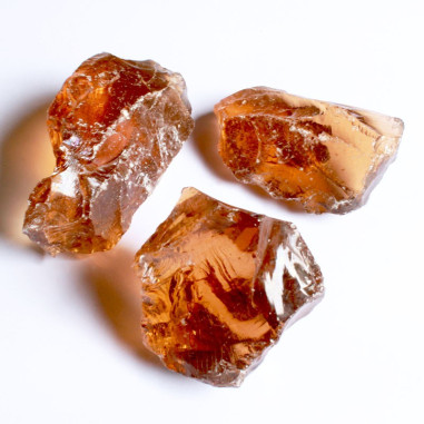 Glasbrocken amber ca. 40-80mm