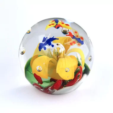 Briefbeschwerer Glas Schmetterling mittel