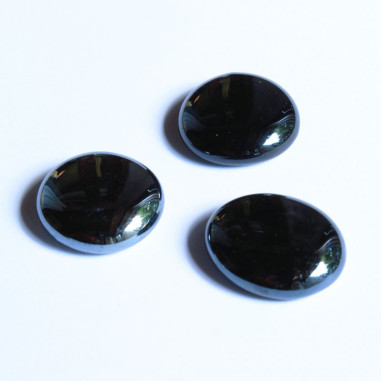 Glasnuggets schwarz opak irisierend 30mm