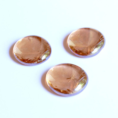 Glasnuggets alt-rosa irisierend 30mm