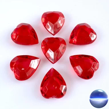 Acryl Herzen 23mm rot
