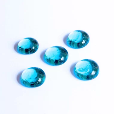 Glasnuggets türkis-blau 20mm