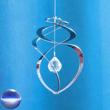 Spirale Wirbel mit Glaskristall Kugel