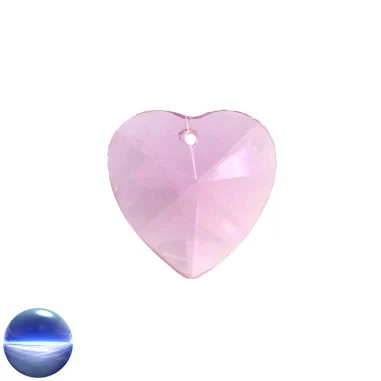 Glaskristall B - Herz 20mm rosa