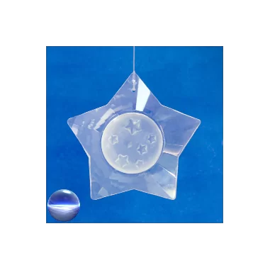 Glas-Kristall - Stern mit Sternen zum Aufhängen