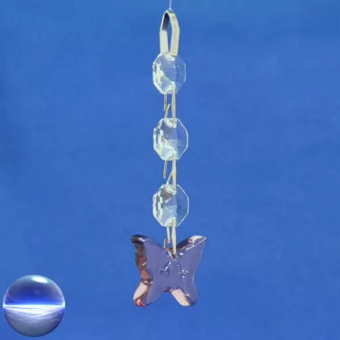 Glas-Hänger - Schmetterling lila