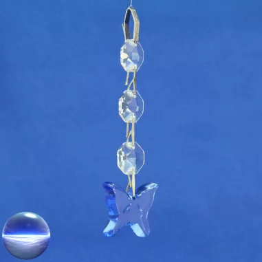 Glas-Hänger - Schmetterling blau