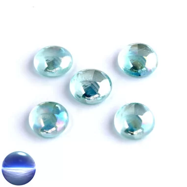 Glasnuggets - helltürkis irisierend 20mm