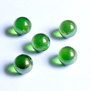 Glasmurmeln grün irisierend 16mm