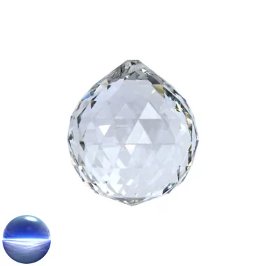 Glaskristall A - Kugel-Dreieck 40mm - 240 Facetten