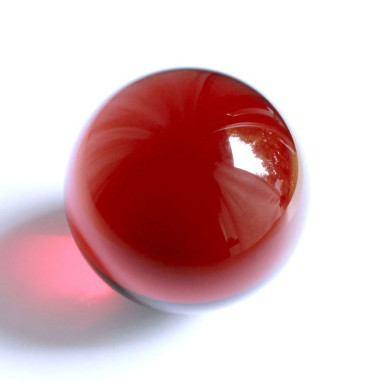 Kristallkugel Glas rot