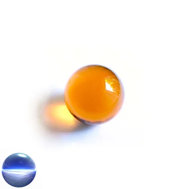 Kristallkugel Glas - orange-amber 40mm