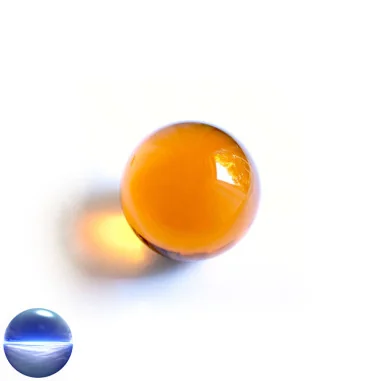 Kristallkugel Glas - orange-amber 50mm