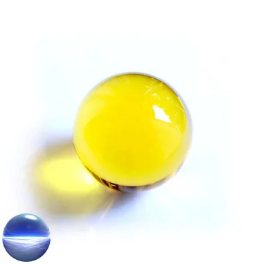 Kristallkugel Glas - gelb 70mm