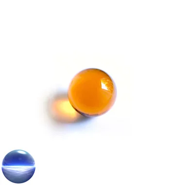 Kristallkugel Glas - orange-amber 30mm