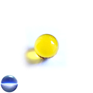 Kristallkugel Glas - gelb 30mm