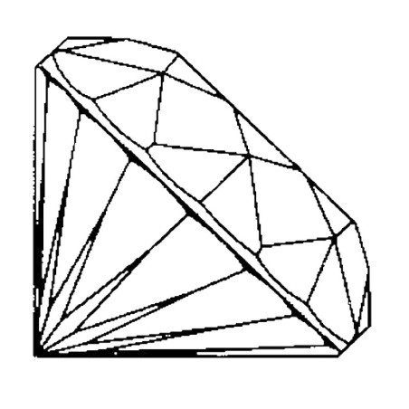 Kristallglasdiamant 56 Facetten klar A