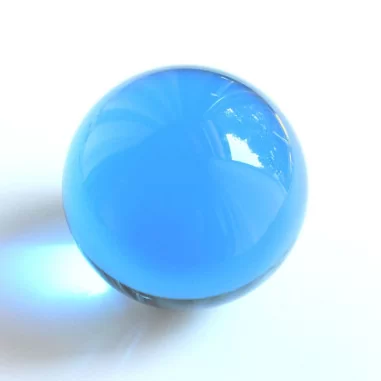 Kristallkugel Glas hellblau