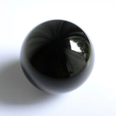 Kristallglaskugel schwarz opak