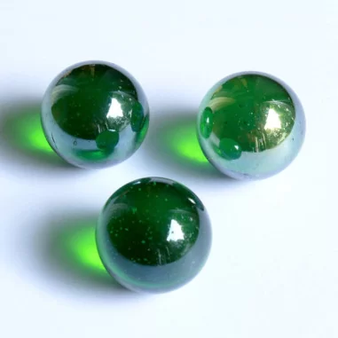 Glasmurmeln grün irisierend 25mm